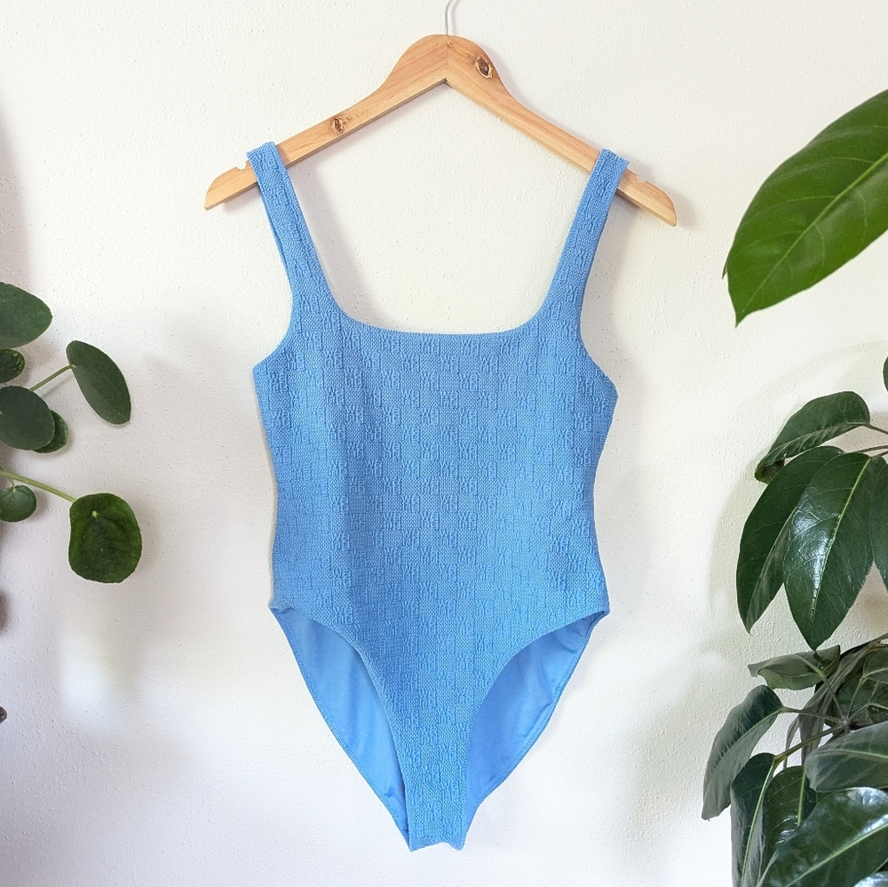 Alexander Wang | Stretch Jacquard Swimsuit | Textured Logo